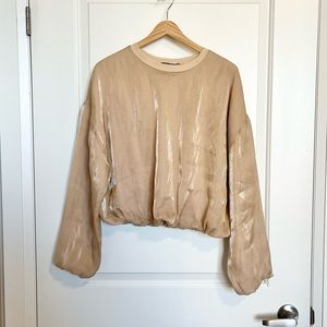 ZARA organza balloon top